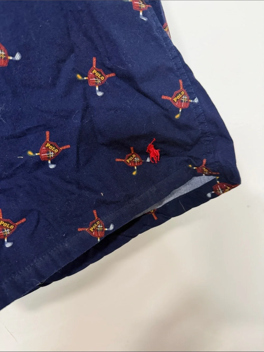 Polo by Ralph Lauren Navy Boxer Shorts with Red Star Embroidery